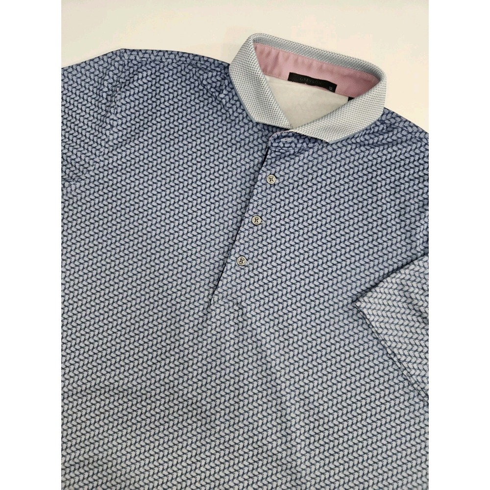 Greyson Blue Patterned Polo Shirt